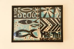 cadre déco tissus africain