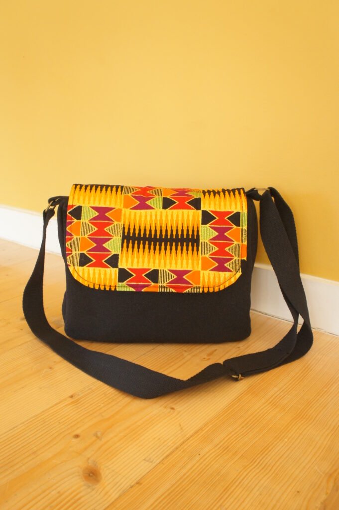 Sac besace kenté wax