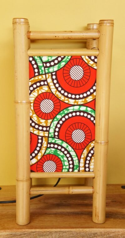 lampe bambou et tissus