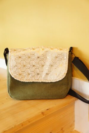 Sac besace kaki