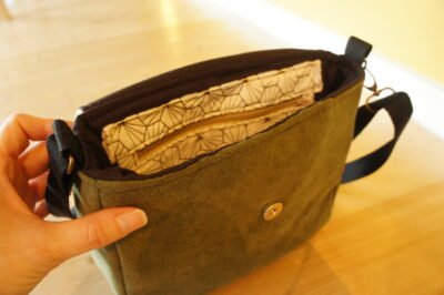 Sac besace kaki – Image 3