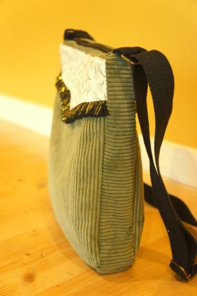 sac velours fermeture zip