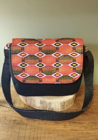 Sac besace kenté doré