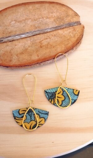 Boucles d'oreilles fleur de mariage lagon